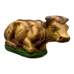 Vtg Fontanini Nativity Figurine Ox Paper Mache Christmas 7.5” Scale Creche